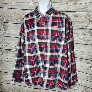 GreatLand Plaid Long Sleeve Button Down Shirt Size XXLT